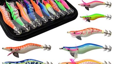 Croch 10 Piezas Luminoso Pesca Camarones Señuelo Cebo de Calamar para Sepia Pulpo